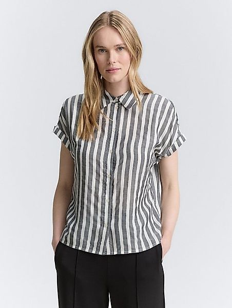 TOM TAILOR Kurzarmbluse Loose Fit Bluse mit Streifenmuster günstig online kaufen