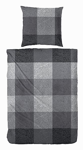 Primera Bettwäsche "Halbleinen-Bettwäsche" 3 tlg. mit Karomuster günstig online kaufen