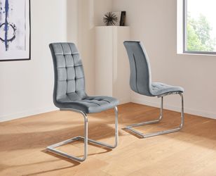 INOSIGN Freischwinger »Lola« (Set) 2 Stk. Samtstoff 2 oder 4 Stück, Bezug i günstig online kaufen