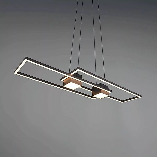 LED-Hängelampe Albany, schwarz, 100 x 28 cm, Alu CCT dimmbar günstig online kaufen