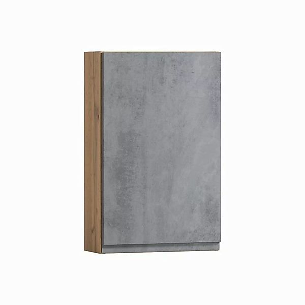 Lomadox Hängeschrank VASTO-03-CONCRETE Bad in Wotan Eiche Nb. mit Beton Opt günstig online kaufen