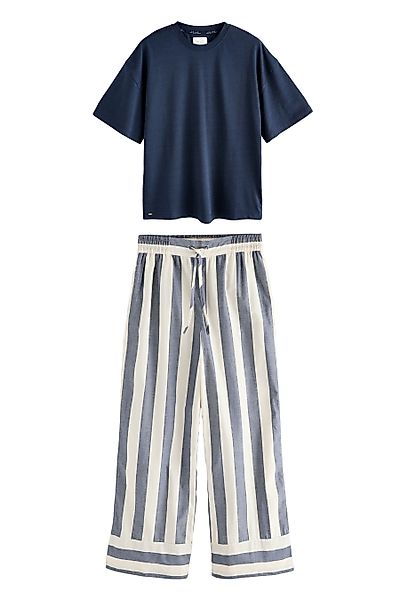 Next Pyjama Kurzärmeliger Pyjama aus Baumwollmischung günstig online kaufen