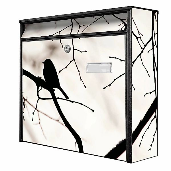 Banjado Briefkasten Schwarz 36.2x32.2x10cm Groß / Inkl. Montagematerial & 2 günstig online kaufen