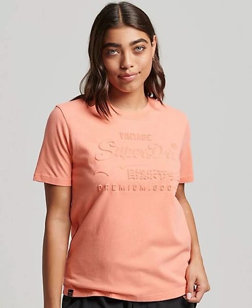 Superdry T-Shirt EMBOSSED VL T SHIRT Fusion Coral günstig online kaufen