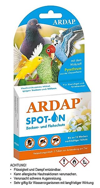Ardap Insektenspray ARDAP Spot-On Zecken- und Milbenschutz für Vögel 2x 4,0 günstig online kaufen