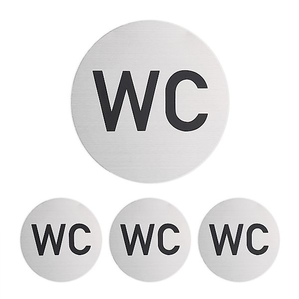 relaxdays Dekohänger 4er Set WC Schild günstig online kaufen