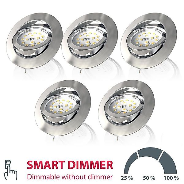 B.K.Licht LED Einbaustrahler Set 5x Einbauleuchten günstig online kaufen