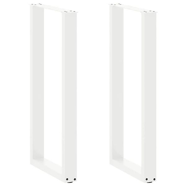 vidaXL Bartischbeine U-Form 2 Stk Weiß 50x100-101 cm Stahl 4013233 günstig online kaufen