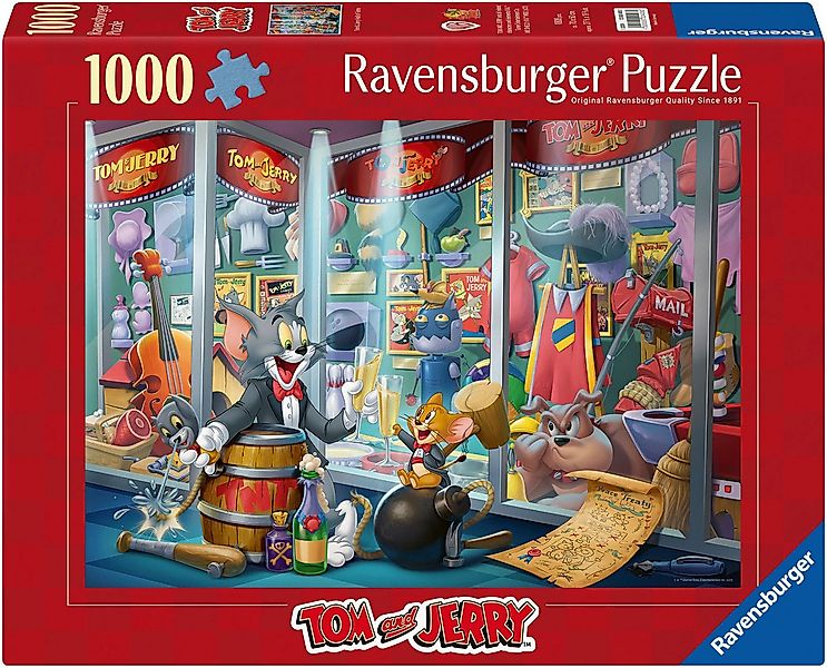 Ravensburger Puzzle Ruhmeshalle von Tom & Jerry, 1000 Puzzleteile, Made in günstig online kaufen
