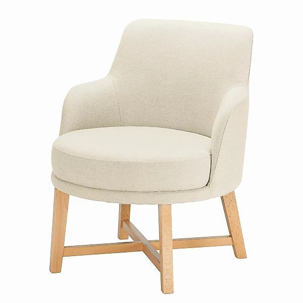 home24 Mørteens Sessel Siabu Hellbeige Strukturstoff 67x79x68 cm (BxHxT) günstig online kaufen