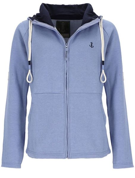 Leitfeuer Kapuzensweatjacke Damen Kapuzenjacke in Melange-Optik günstig online kaufen