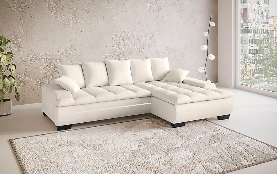 Mr. Couch Ecksofa »Haiti II, L-Form«, RGB-LED Beleuchtung, wahlweise mit Ka günstig online kaufen