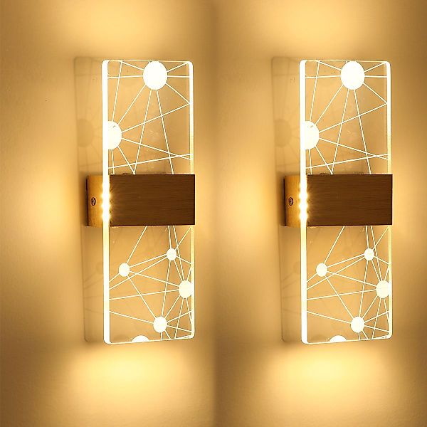 oyajia LED Wandleuchte 2 Stück Wandleuchte günstig online kaufen