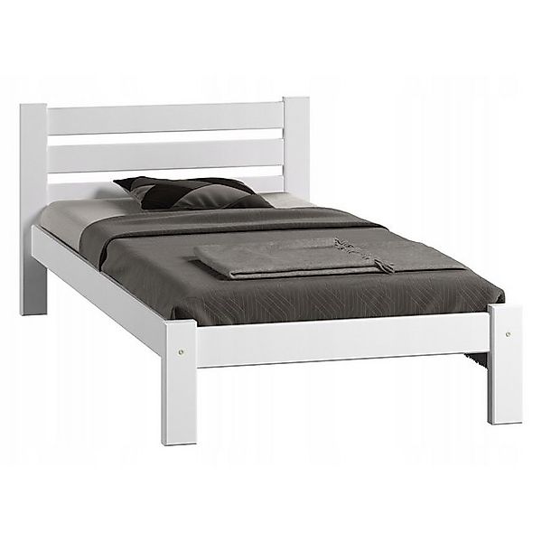Home Collective Holzbett Einzelbett Massivholz Bett mit Massive Bettbeine & günstig online kaufen