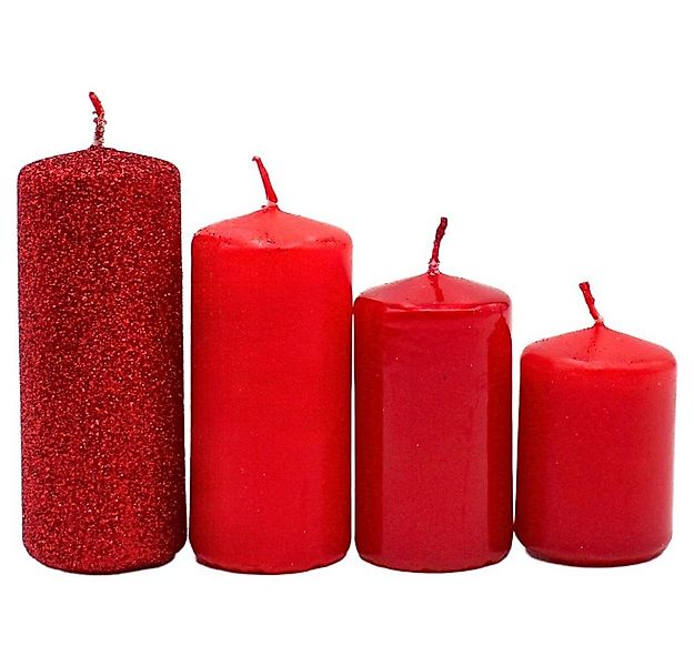 Dekohelden24 Adventskerze Gestufte Stumpenkerzen, Adventskerzen, Adventskra günstig online kaufen