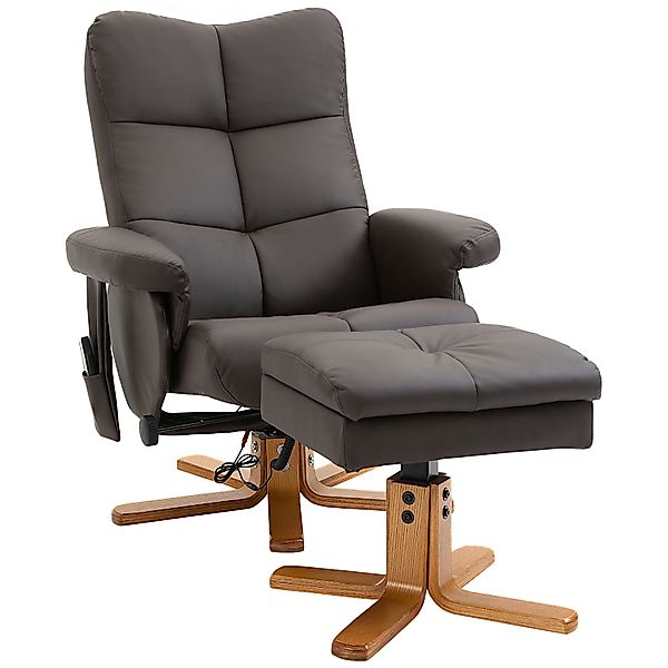 HOMCOM Sessel mit Fußablage, 145° Neigung, Relaxsessel mit Massagefunktion, günstig online kaufen