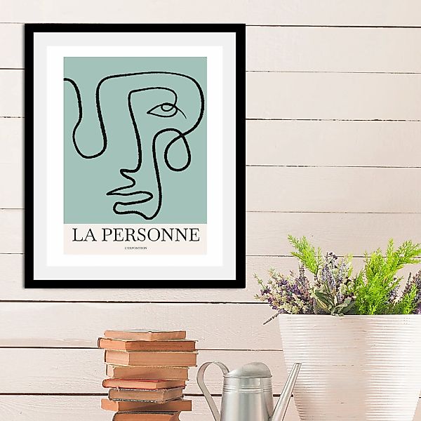 queence Bild »La Personne«, Schriftzüge-Schriftzug-Abstrakt-Gesicht-Figuren günstig online kaufen
