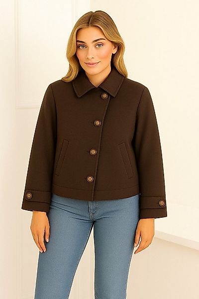Worldclassca Kurzmantel Worldclassca Einreihiger Trenchcoat Jacke Crop Ponc günstig online kaufen