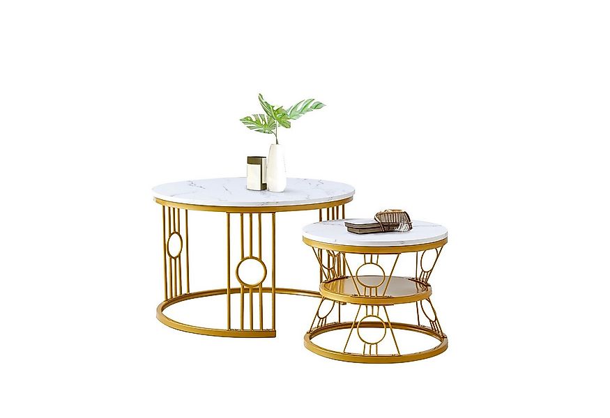 REDOM Couchtisch und 2er Set, Beistelltisch für Schlafzimmer Balkon (Solid günstig online kaufen