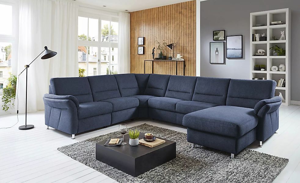 meinSofa Wohnlandschaft  Donald ¦ blau ¦ Maße (cm): B: 335 H: 89 T: 262.0 P günstig online kaufen