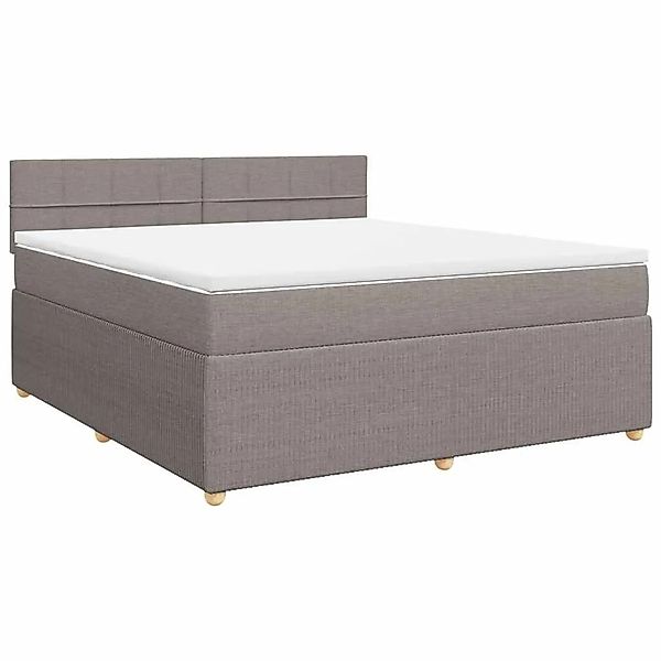 vidaXL Boxspringbett mit Matratze Taupe 180x200 cm Stoff 3289839 günstig online kaufen