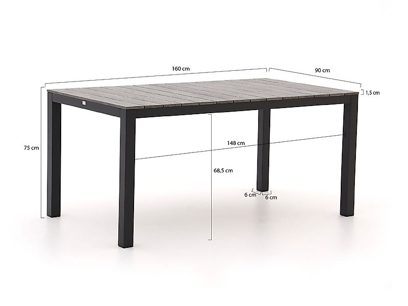 Bellagio Fidenza Gartentisch 160x90x75 cm günstig online kaufen