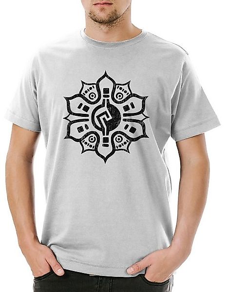 Urban Backwoods Print-Shirt Aztec Flower I Herren T-Shirt Aztecs Azteken In günstig online kaufen