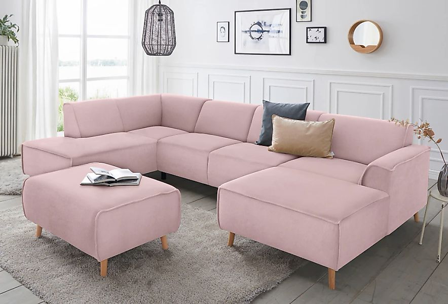 andas Wohnlandschaft "Janek Scandic Design, elegant und zeitlos U-Form", mi günstig online kaufen