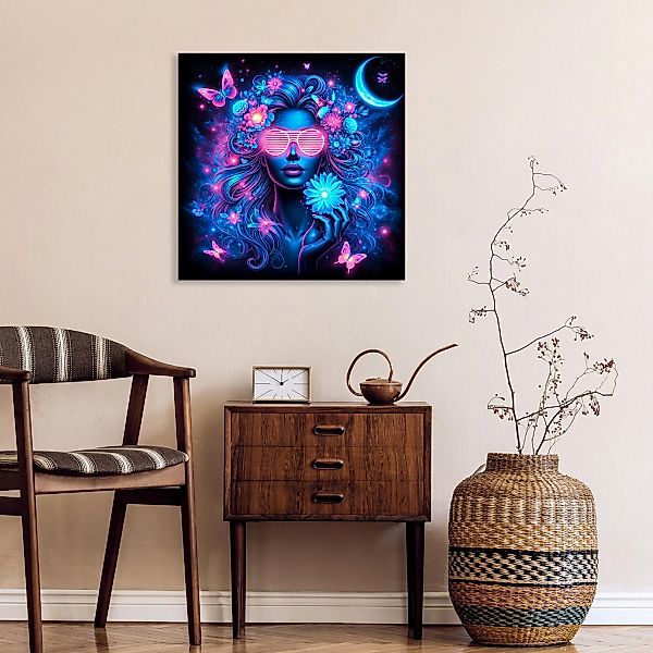 queence Acrylglasbild "kosmische Blüte II" Bilder von Frauen  Fantasy  Frau günstig online kaufen