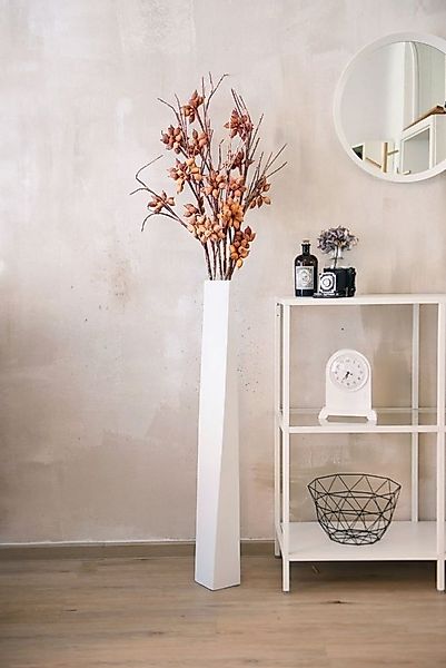 VIVANNO Bodenwindlicht Fiberglas HYDRON Säule - Weiß Matt (1 St), 11x11x100 günstig online kaufen