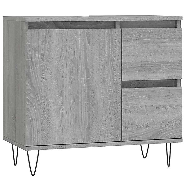 vidaXL Badschrank Grau Sonoma 65x33x60 cm Holzwerkstoff 831610 günstig online kaufen