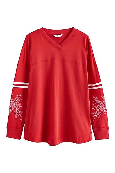 Next Langarmshirt Langärmeliges Skater-T-Shirt mit Saumdetail günstig online kaufen