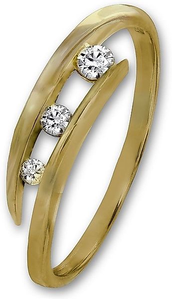 GoldDream Goldring GoldDream Gold Ring Gr.60 Zirkonia, Damen Ring Echtgold, günstig online kaufen