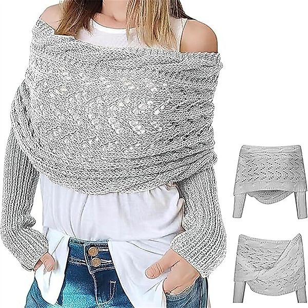 autolock Strickponcho Multifunktionaler Schal mit Ärmeln,Gestrickter günstig online kaufen