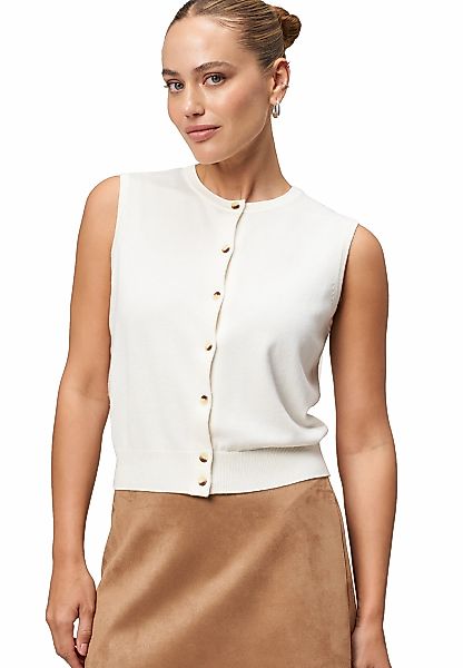 Zero Strickjacke "Damen Feinstrickweste mit Knopfleiste" 1 Stk. tlg. Knopfl günstig online kaufen