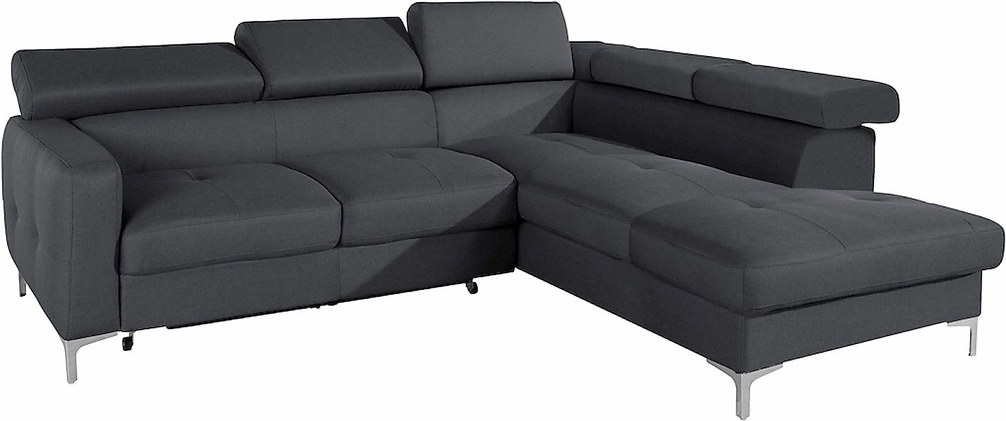 COTTA Ecksofa "Sammy L-Form", mit Kopfteilverstellung, wahlweise mit Bettfu günstig online kaufen