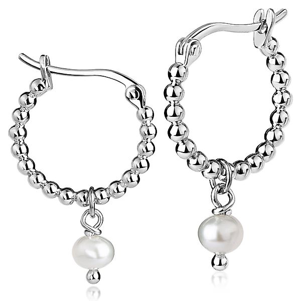 Materia Paar Creolen Damen Silber Kugel günstig online kaufen