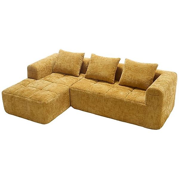 Odikalo Loungesofa Sektionssofa L-Form Chenille Sofa Chaiselongue Seitentas günstig online kaufen