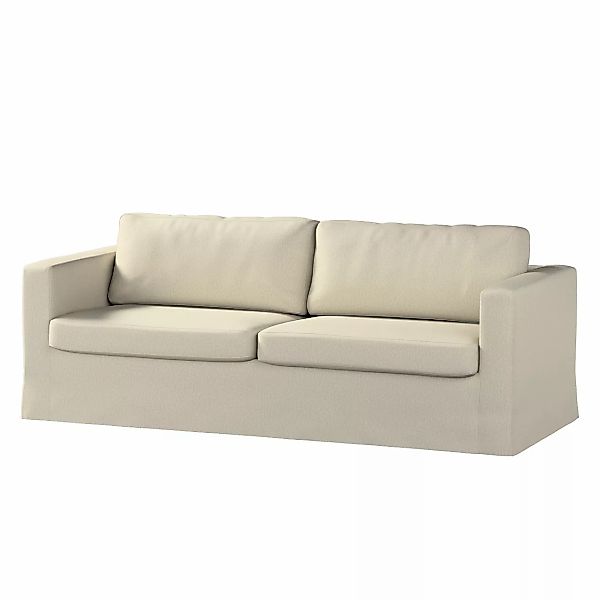 Bezug für Karlstad 3-Sitzer Sofa nicht ausklappbar, lang, beige-grau, Bezug günstig online kaufen