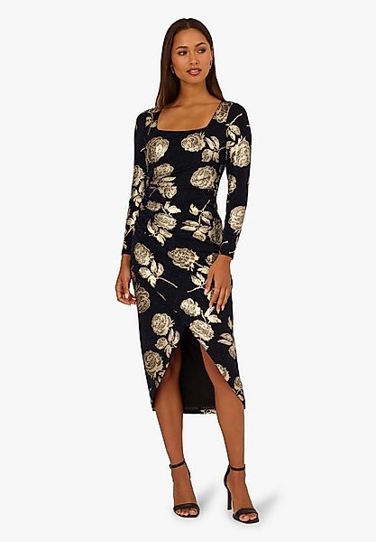 Adrianna Papell Abendkleid Floral Metallic Knit Midi Dress Metallic-bedruck günstig online kaufen