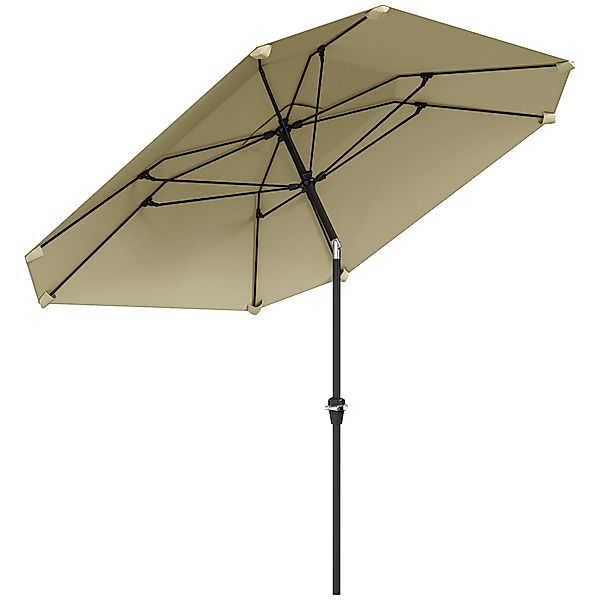 Outsunny Sonnenschirm mit Knickfunktion, achteckig, windfest, günstig online kaufen