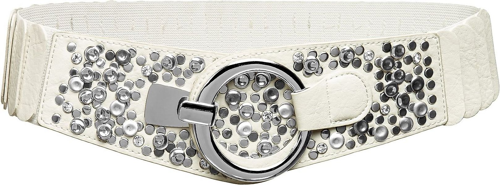 Caspar Taillengürtel GU300-N elastisch breit für Damen mit Stretch und Niet günstig online kaufen