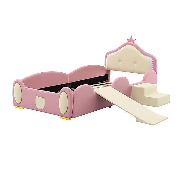 REDOM Kinderbett Polsterbett Bett, mit mehrfarbigem Multi-Mode-LED-Streifen günstig online kaufen