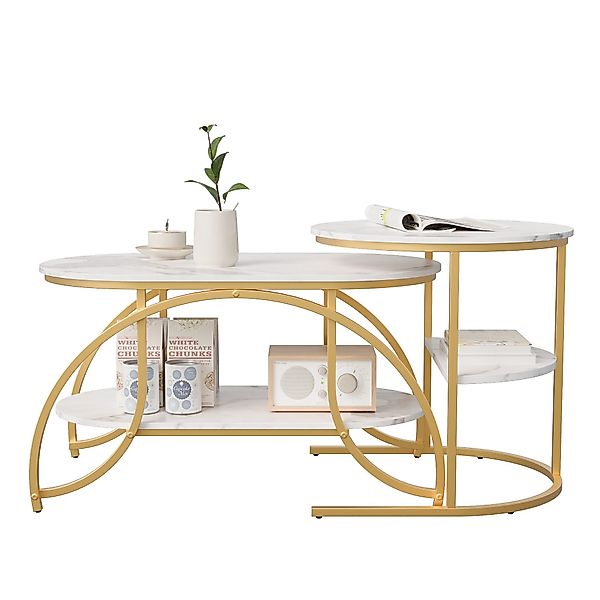 Furnishings Home Couchtisch Rund Kaffeetisch Beistelltisch günstig online kaufen