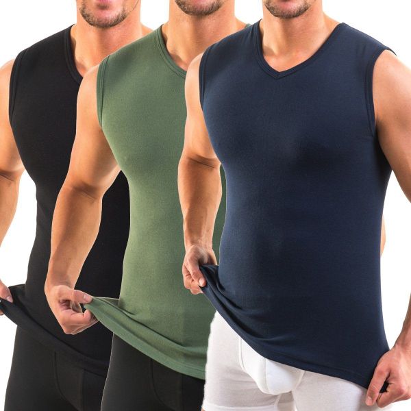 HERMKO Achseltop 3050 3er Pack Herren günstig online kaufen