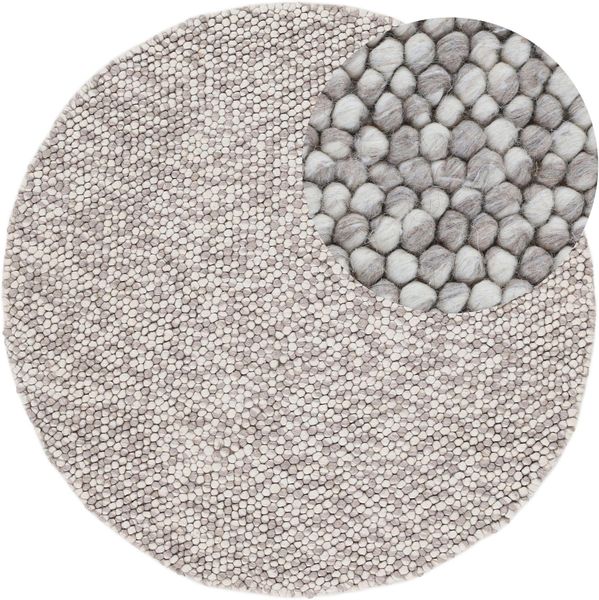 carpetfine Teppich "Calo" rund 16 mm Höhe Handweb Teppich, Uni-Farben, meli günstig online kaufen