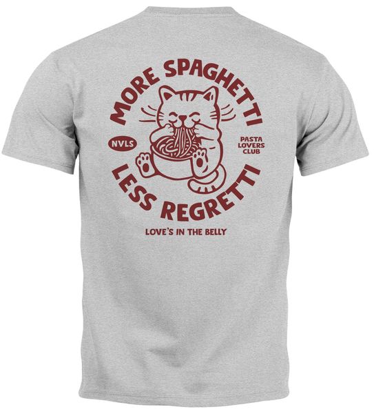 Neverless Print-Shirt Herren T-Shirt Backprint Katze günstig online kaufen