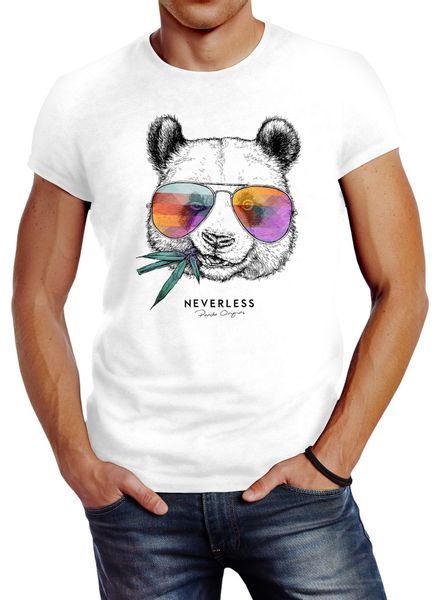 Neverless Print-Shirt Neverless® Herren T-Shirt Panda günstig online kaufen