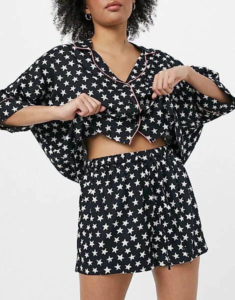 ASOS DESIGN – Mix & Match – Pyjama-Shorts aus 100% Modal mit Sternmuster in günstig online kaufen