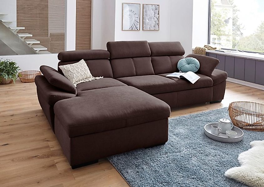 exxpo - sofa fashion Ecksofa »Salerno, inkl. Arm-& Kopfteilverstellung, beq günstig online kaufen